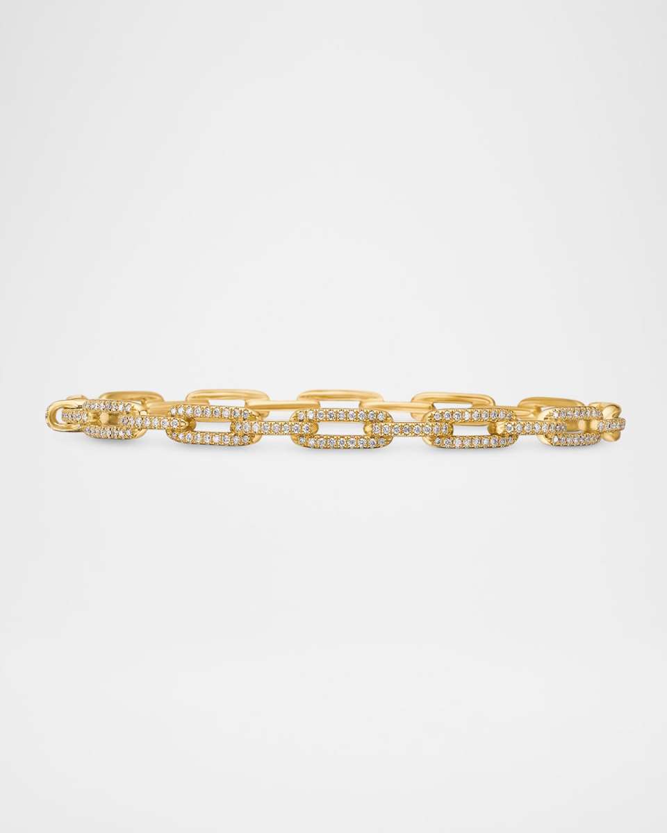 Stax Chain Link Bracelet in 18k Yellow Gold with Diamonds